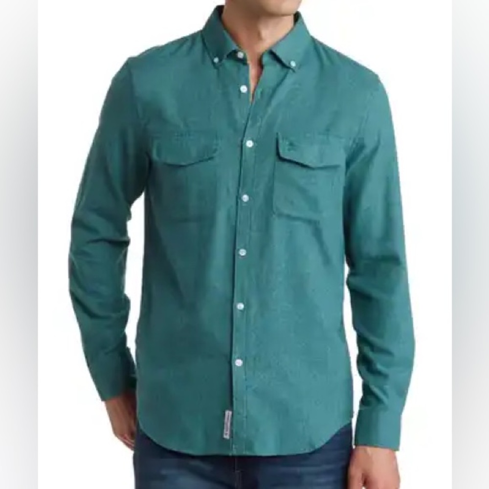 Penguin Men’s Button Front Shirt Large EUC